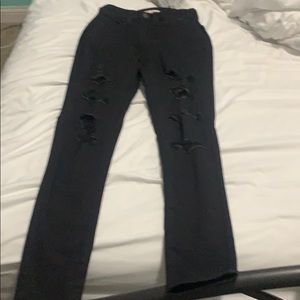 black ripped jeans